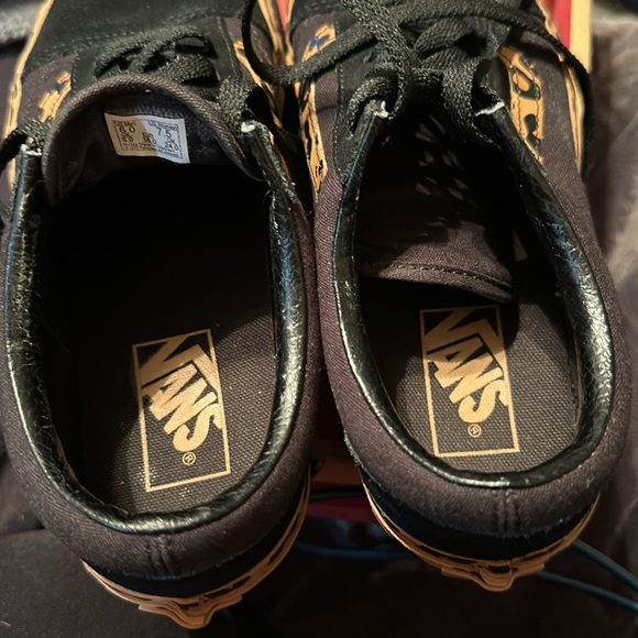 Black & leopard print Old Skool Platform Vans - Picture 6 of 7